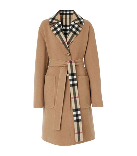 burberry orchid coat wrap|Reversible Wool Tunbridge Wrap Coat in Flax .